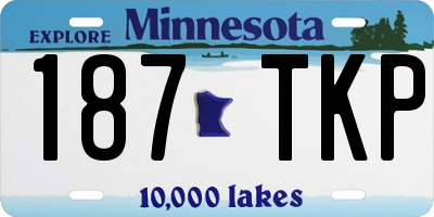 MN license plate 187TKP