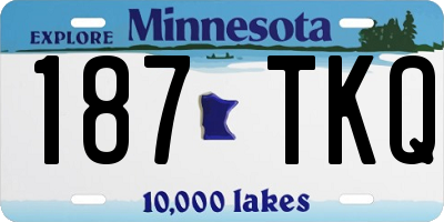 MN license plate 187TKQ