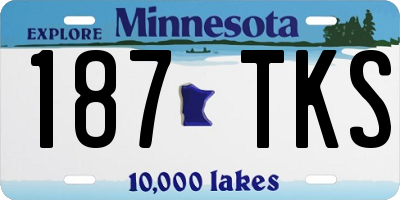 MN license plate 187TKS