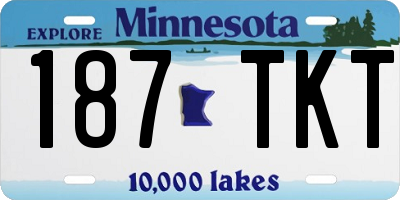 MN license plate 187TKT