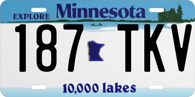 MN license plate 187TKV