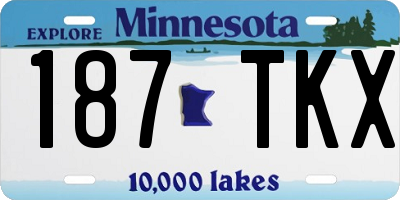 MN license plate 187TKX