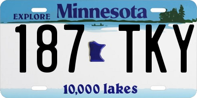 MN license plate 187TKY