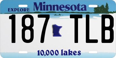 MN license plate 187TLB