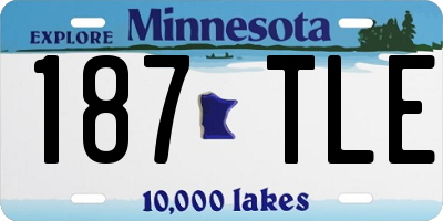 MN license plate 187TLE
