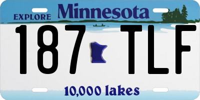 MN license plate 187TLF