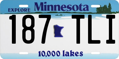 MN license plate 187TLI