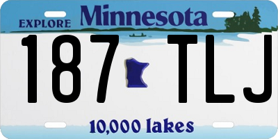 MN license plate 187TLJ