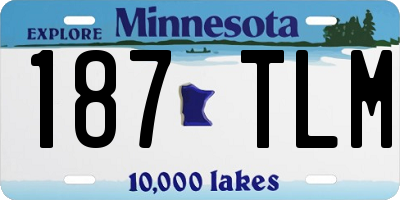 MN license plate 187TLM