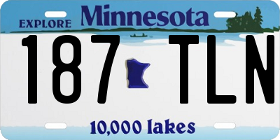 MN license plate 187TLN
