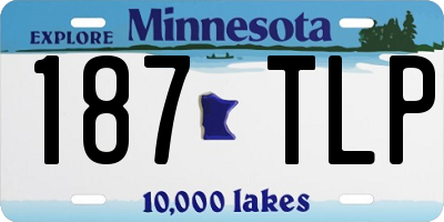 MN license plate 187TLP