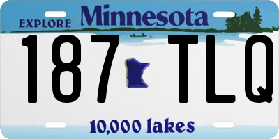 MN license plate 187TLQ