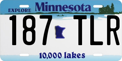 MN license plate 187TLR