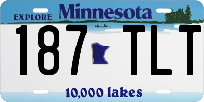 MN license plate 187TLT