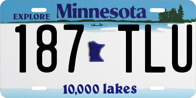 MN license plate 187TLU