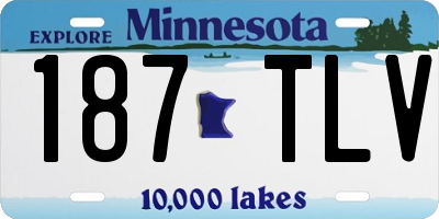 MN license plate 187TLV