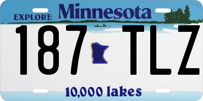 MN license plate 187TLZ