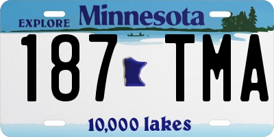 MN license plate 187TMA