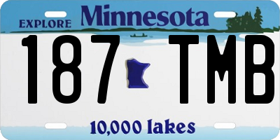 MN license plate 187TMB