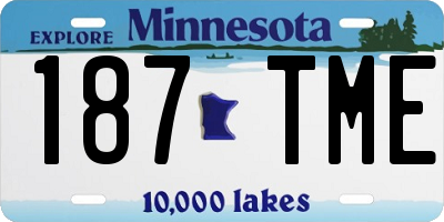 MN license plate 187TME