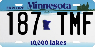 MN license plate 187TMF