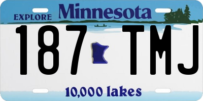 MN license plate 187TMJ