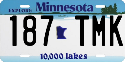 MN license plate 187TMK