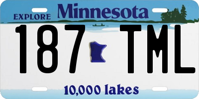 MN license plate 187TML