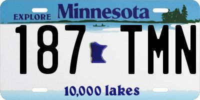 MN license plate 187TMN