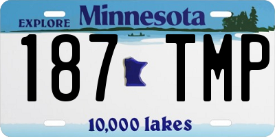 MN license plate 187TMP