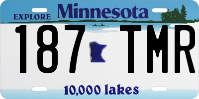 MN license plate 187TMR