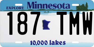 MN license plate 187TMW