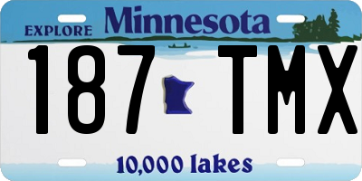 MN license plate 187TMX