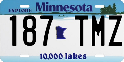 MN license plate 187TMZ