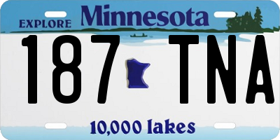 MN license plate 187TNA