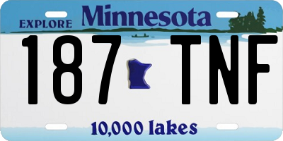 MN license plate 187TNF