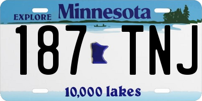 MN license plate 187TNJ
