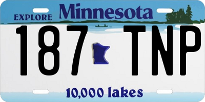 MN license plate 187TNP