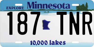 MN license plate 187TNR