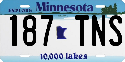 MN license plate 187TNS