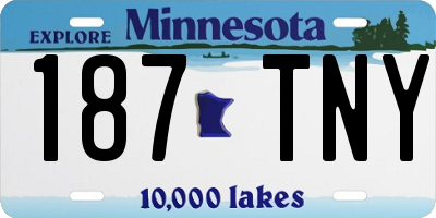 MN license plate 187TNY
