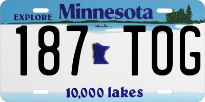 MN license plate 187TOG