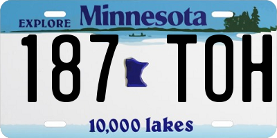 MN license plate 187TOH