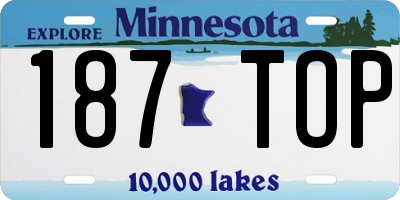 MN license plate 187TOP