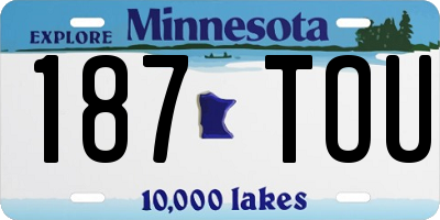 MN license plate 187TOU
