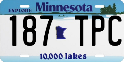 MN license plate 187TPC