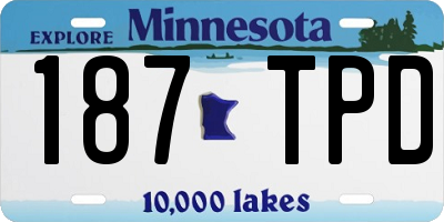 MN license plate 187TPD