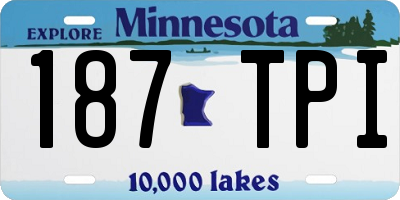 MN license plate 187TPI