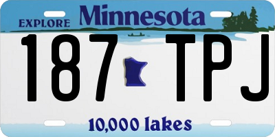 MN license plate 187TPJ