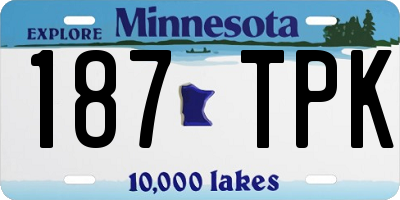 MN license plate 187TPK